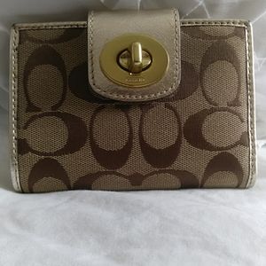 Authentic Coach Jacquard classic wallet
